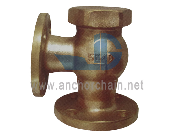 JIS F 7418 வெண்கல 16K லிஃப்ட் செக் ஆங்கிள் வால்வுகள் (யூனியன் பானெட் வகை)