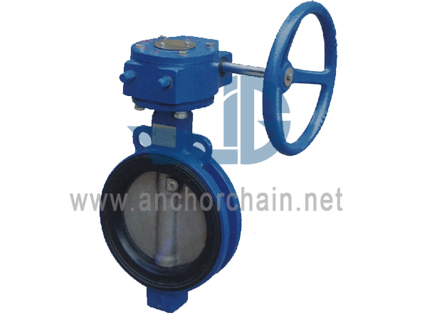 வார்ம் கியர் JIS F7480 உடன் மரைன் வேஃபர் பட்டாம்பூச்சி வால்வுகள்